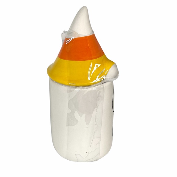 Rae Dunn Candy Corn Mug With Gnome Topper, Cream - Picture 5 of 7